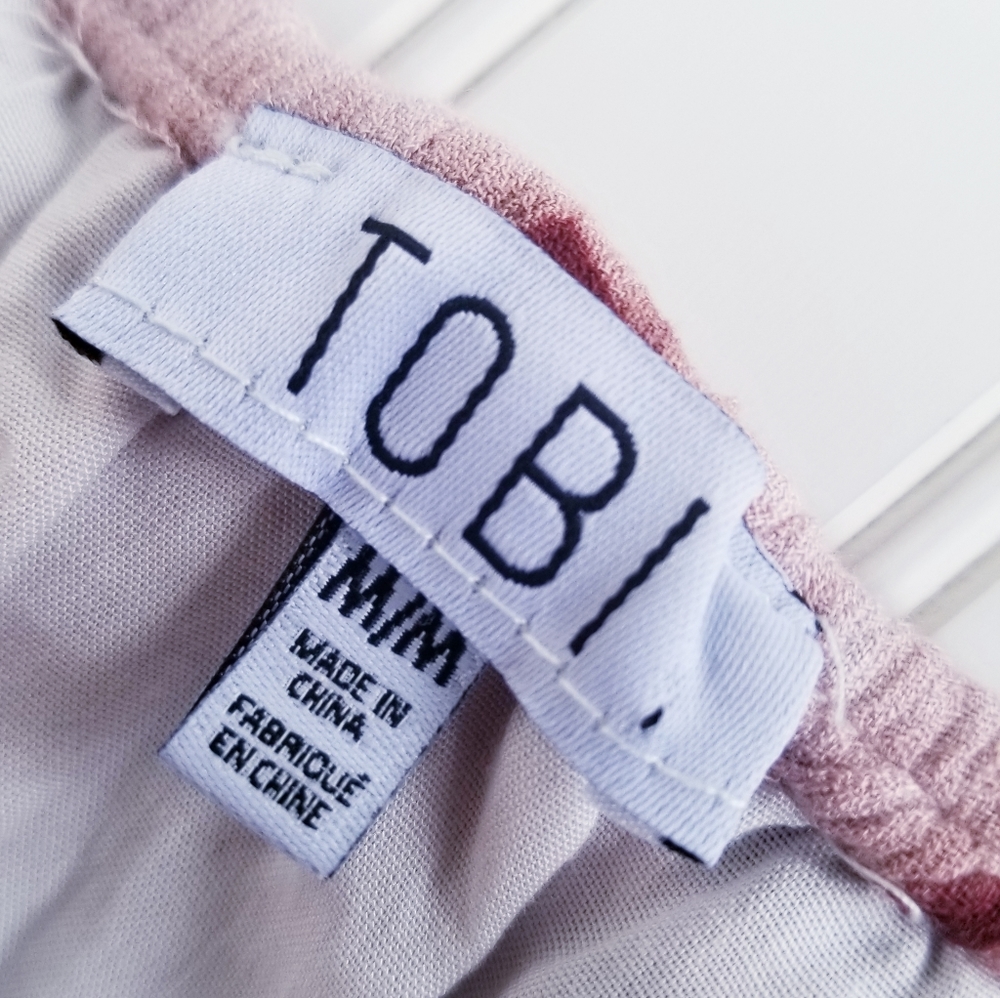 Tobi Sienna Cut Out Tie Dye Crop Ruffle Top Medium Cropped NEW NWT - Picture 2 of 7